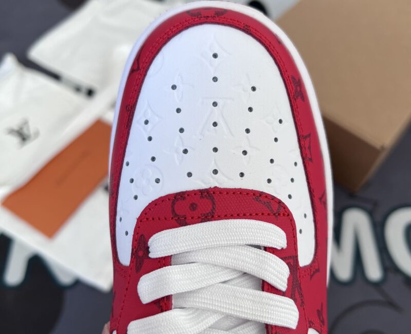 Giày Louis Vuitton x Af1 Low By Virgil Abloh ‘Red’ Đỏ Like Auth