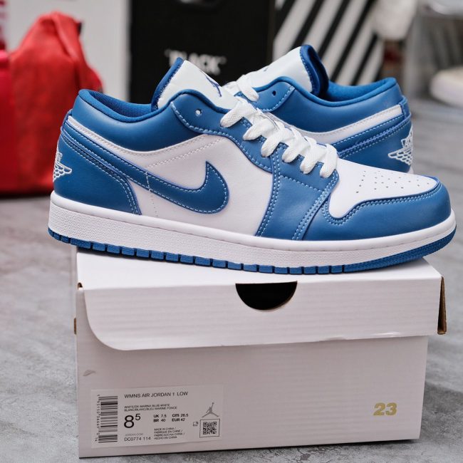 Giày Nike Air Jordan 1 Low ‘Marina Blue’ xanh rep 1:1