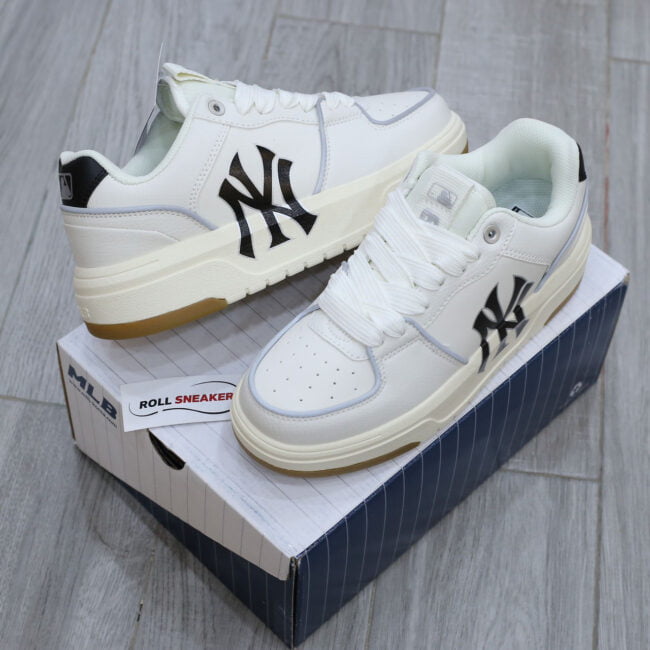 Giày MLB Chunky Liner Low New York Yankees ‘Ivory’ Like Auth