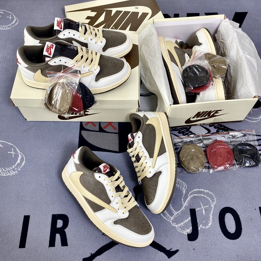 Giày Nike Air Jordan 1 Low Travis Scott ‘Reverse Mocha’ Rep 1:1