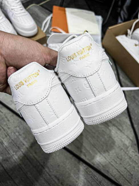 Giày Louis Vuitton x Nike Air Force 1 Low By Virgil Abloh ‘White’ Siêu Cấp