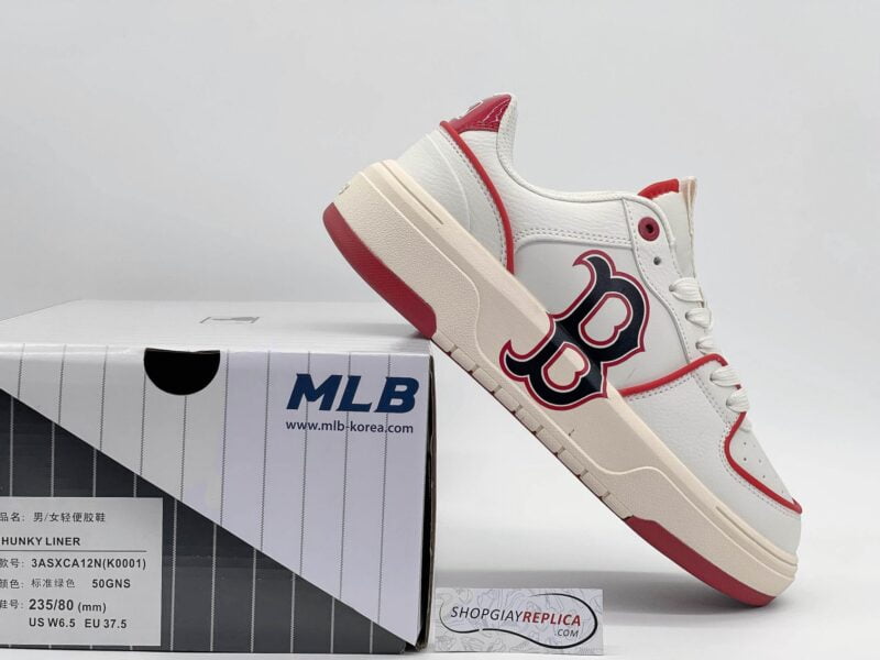 Giày MLB Chunky Liner Low ‘Boston Red’ Đỏ Like Auth