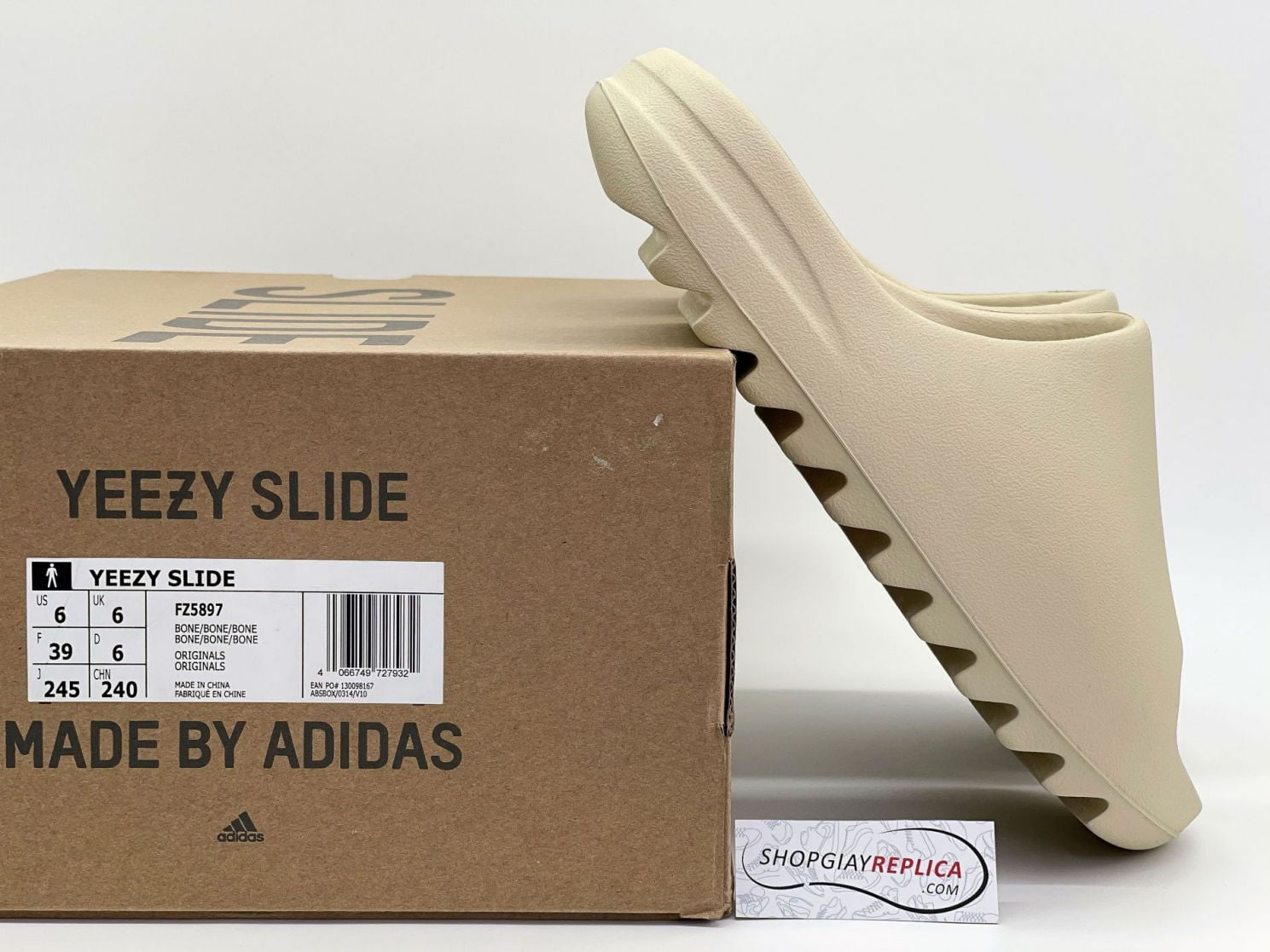 Dép Adidas Yeezy Slide ‘Bone’ ( 2022 vân Nhám )