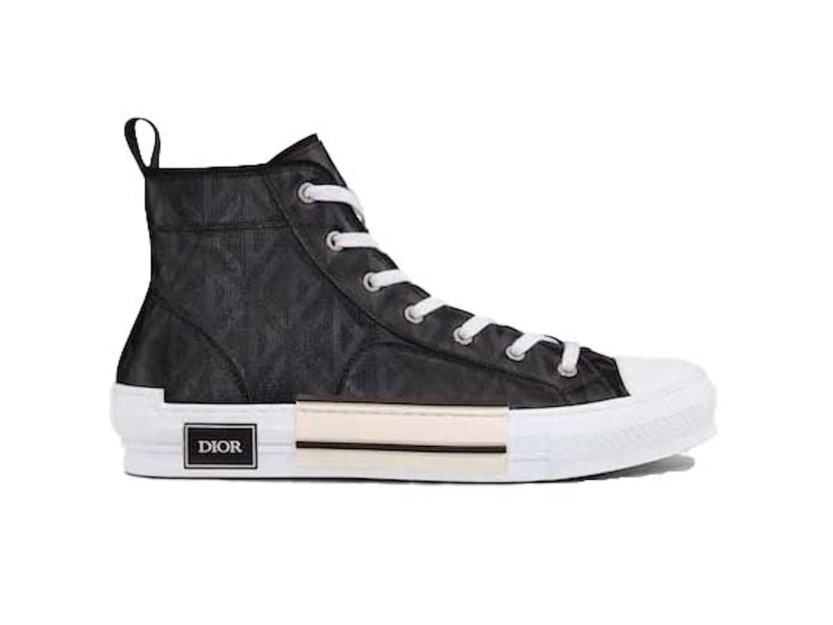 B23 HighTop Sneaker White and Black Dior Oblique Canvas  DIOR US