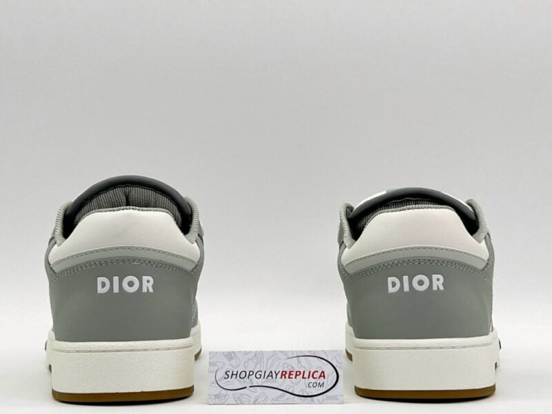 Giày Dior B27 Low Gray White họa tiết vải Dior Oblique Jacquard Like Auth