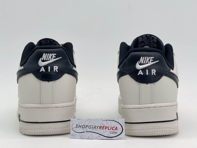 gót giày Air Force 1 Low Cream Black Swoosh rep 1:1