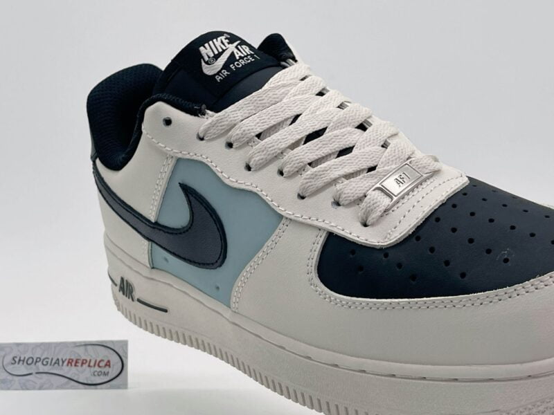 Giày Nike Air Force 1 Low Cream Black Swoosh rep 1:1