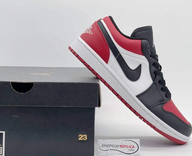 Giày Nike Air Jordan 1 Low ‘Bred Toe’ rep 11