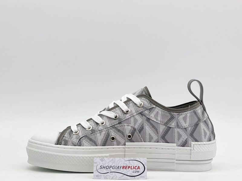 Giày Dior B23 cổ thấp Xám họa tiết CD Diamond Like Auth
