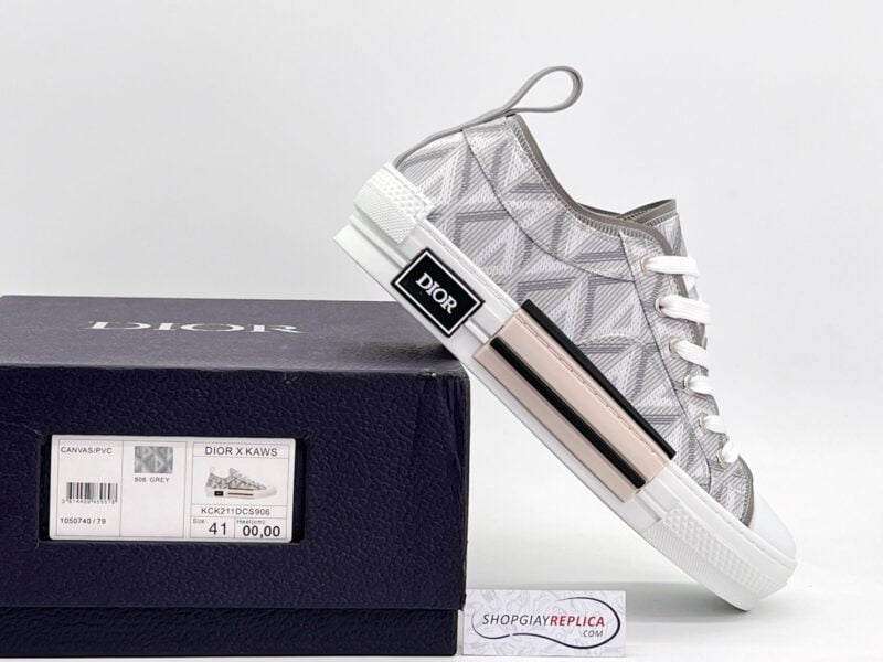 Giày Dior B23 cổ thấp Gray CD Diamond Like Auth