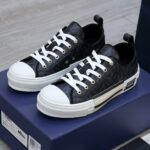 Giày Dior B23 Low Top Black CD Diamond Like Auth