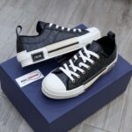 Giày Dior B23 Low Top Black CD Diamond Like Auth