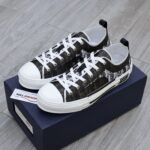 Dior B23 Low Top Black họa tiết White Dior Oblique Canvas