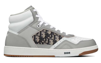 Giày Dior B27 High Gray White họa tiết Dior Oblique Jacquard Like Auth