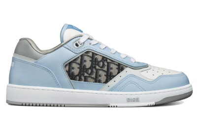 Giày Dior B27 Low Light Blue and White Gray họa tiết vải Dior Oblique Jacquard Like Auth