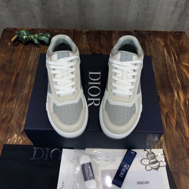 Giày Dior B27 Low Grey Beige họa tiết Dior Oblique Galaxy Like Auth