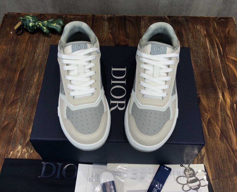 Giày Dior B27 Low Grey Beige họa tiết Dior Oblique Galaxy Like Auth