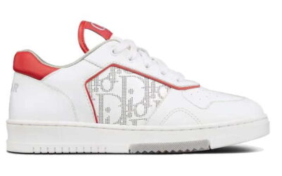 Giày Dior B27 Low White Red họa tiết Dior Oblique Galaxy Like Auth