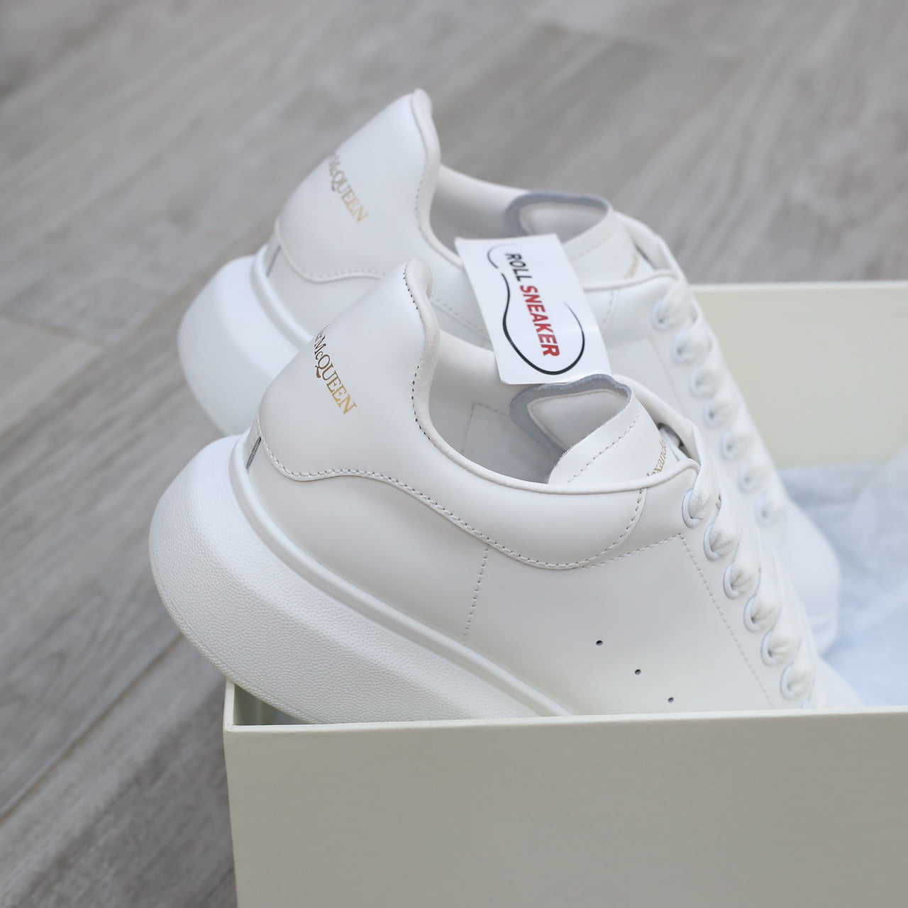Giày Mcqueen Full White Trắng Like Auth