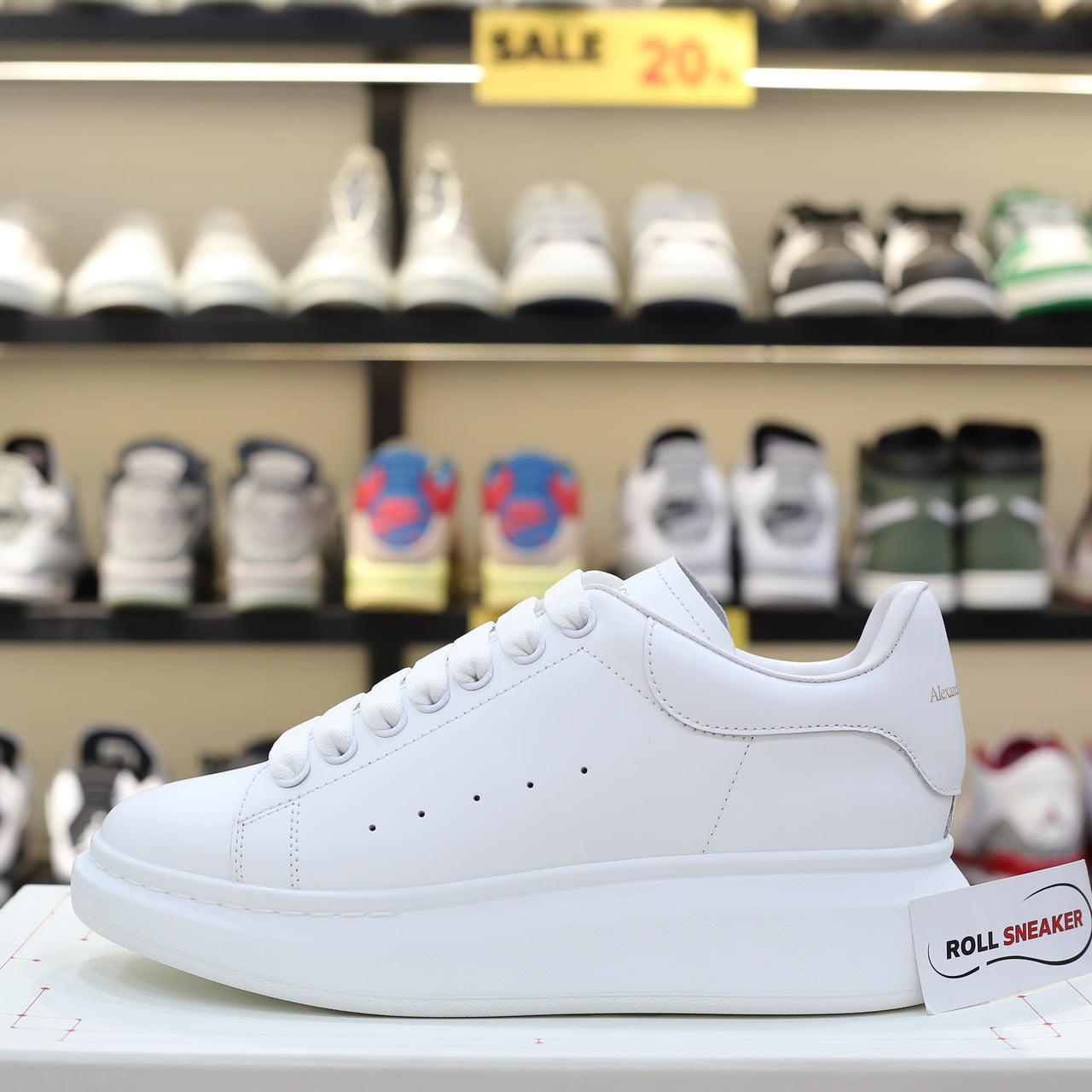 đế Giày Mcqueen All White Trắng Like Auth