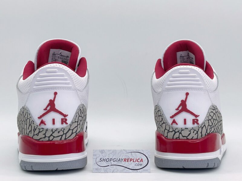 Giày Nike Air Jordan 3 Retro ‘Cardinal Red’ đỏ trắng