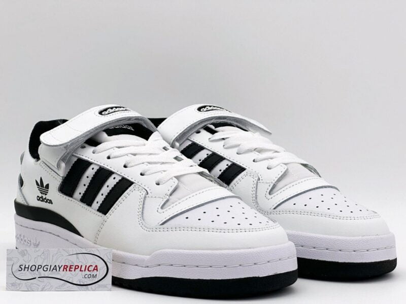Giày Adidas Forum 84 Low White Black trắng đen rep 1:1