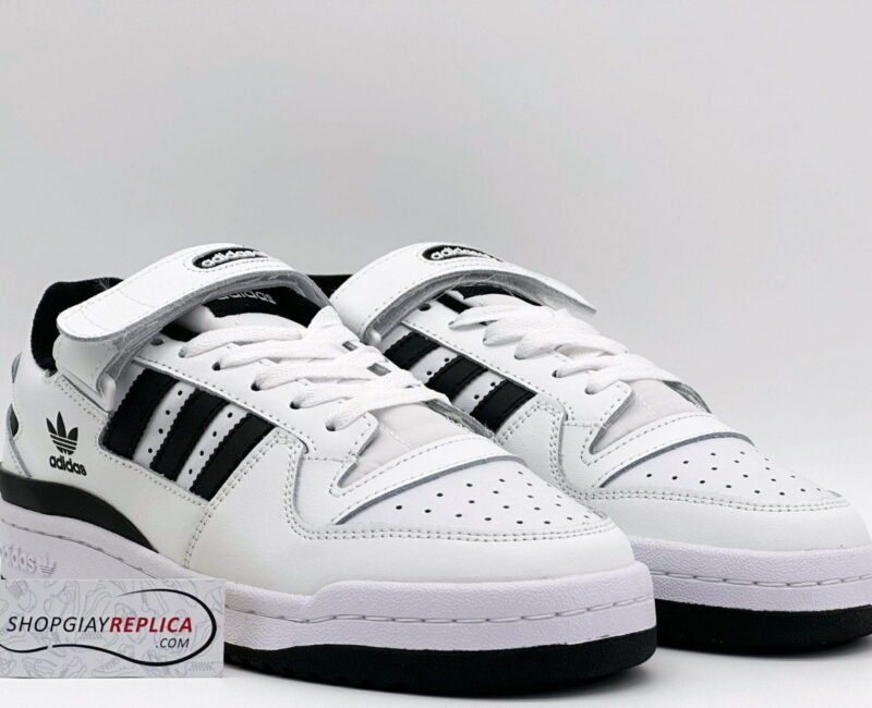 Giày Adidas Forum 84 Low White Black trắng đen rep 1:1