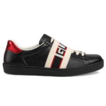 Giày Gucci Ace Stripe Leather 'Black' Like Auth