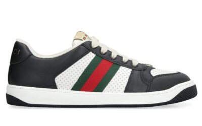 Giày Gucci Screener Black White Leather Like Auth