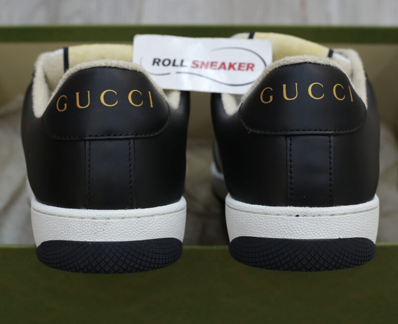 Giày Gucci Screener Black White Leather Best Quality