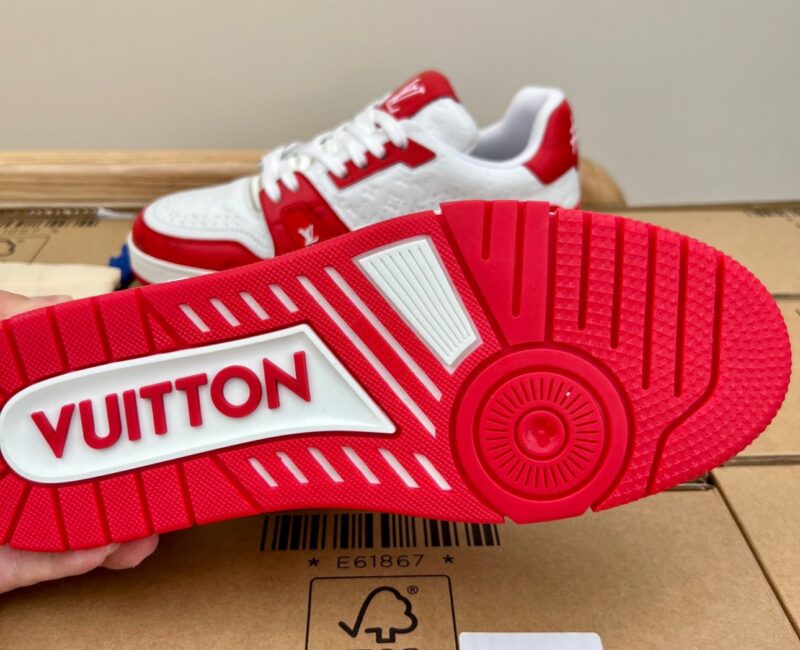Giày Louis Vuitton Lv Trainer #54 Signature Red Like Auth