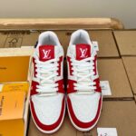 Giày Louis Vuitton Lv Trainer #54 Signature Red Like Auth