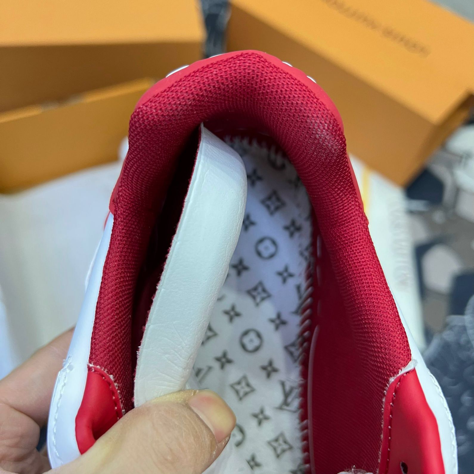 Giày Louis Vuitton LV Trainer #54 White Red Siêu Cấp - Shop giày