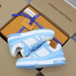 Giày Louis Vuitton Lv Trainer Monogram Blue Like Auth