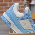 Giày Louis Vuitton Lv Trainer Monogram Blue Like Auth