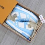 Giày Louis Vuitton Lv Trainer Monogram Blue Like Auth