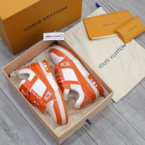 GiÃ y Louis Vuitton Lv Trainer Monogram Orange Like Auth