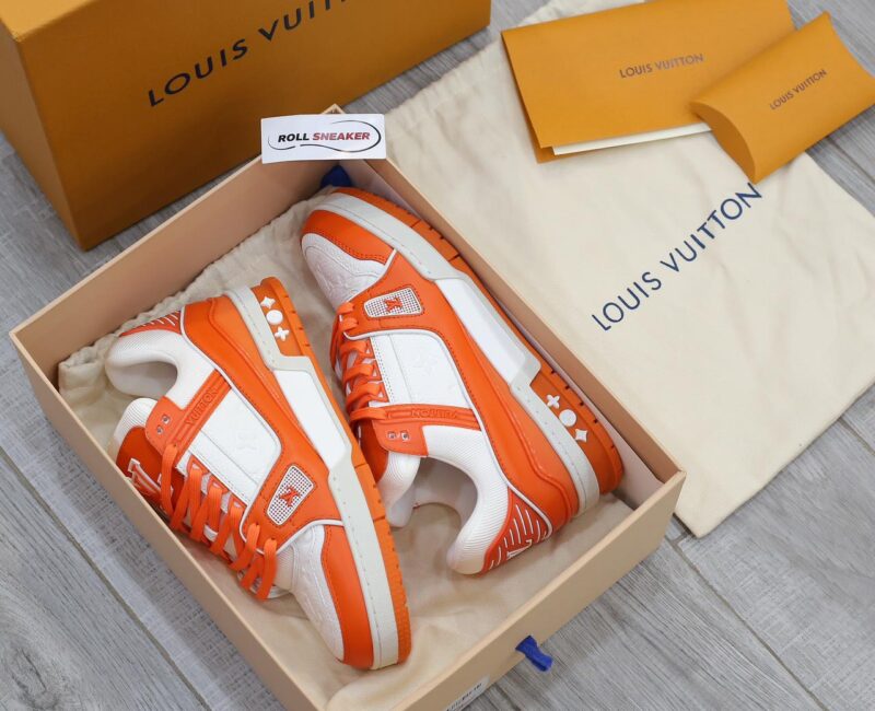 Giày Louis Vuitton Lv Trainer Monogram Orange Like Auth
