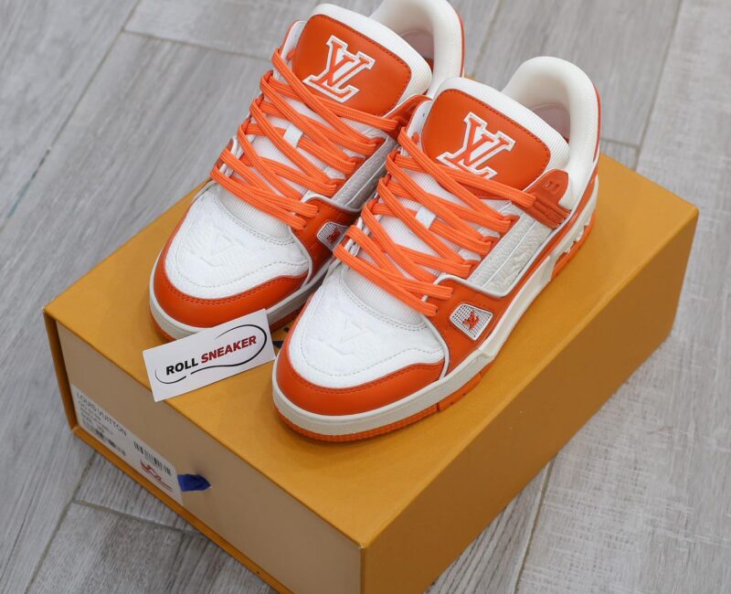Giày Louis Vuitton Lv Trainer Monogram màu Cam Orange Like Auth