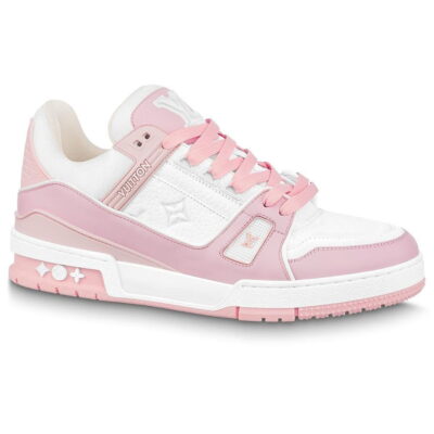 Giày Louis Vuitton Lv Trainer Monogram Pink Hồng Like Auth