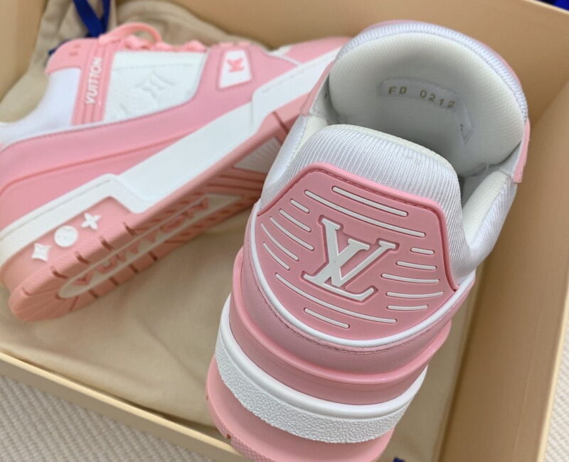 Giày Louis Vuitton Lv Trainer Monogram màu Hồng Pink Like Auth