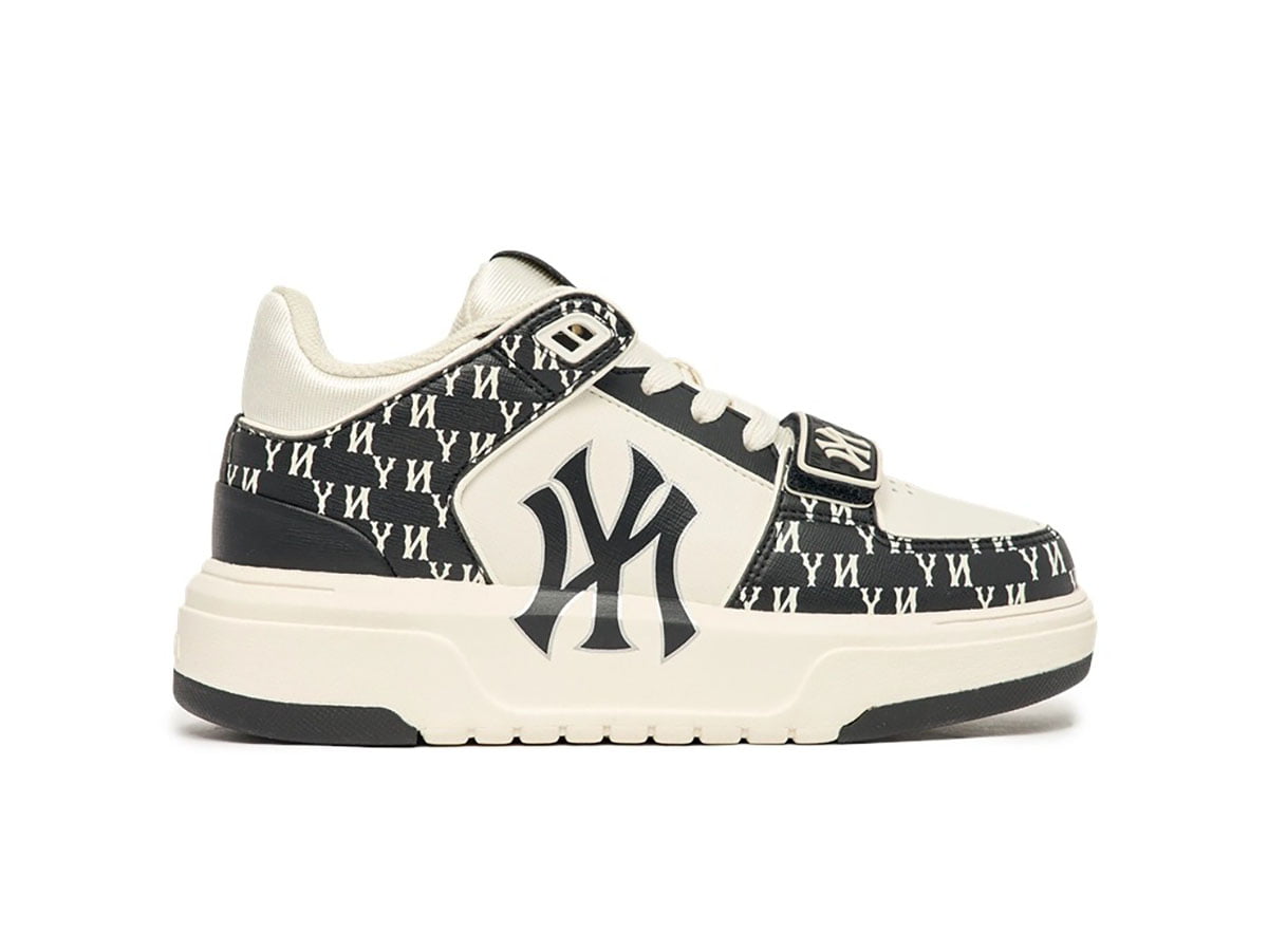 Giày MLB Chukky Classic mẫu mới trắng gót đen logo NY