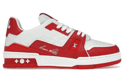 Giày Louis Vuitton Trainer #54 Signature Red Đỏ