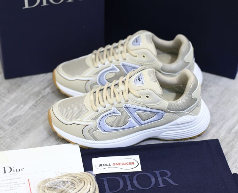 Giày Dior B30 Sneaker Cream Mesh and Technical Fabric Like Auth