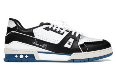 Giày Louis Vuitton Lv Trainer White Black Blue Like Auth