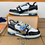 Giày Louis Vuitton Lv Trainer White Black Blue Like Auth