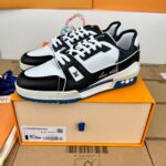 Giày Louis Vuitton Lv Trainer White Black Blue Like Auth