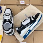 Giày Louis Vuitton Lv Trainer White Black Blue Like Auth