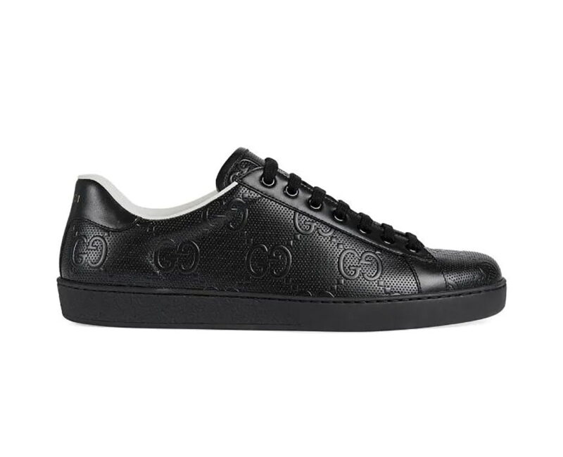 Giày Gucci Ace GG Embossed Sneaker Black Like Auth