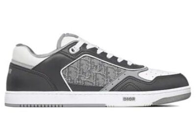 Giày Dior B27 Low màu xám Gray Anthracite họa tiết Ruthenium-Colored Dior Oblique Jacquard